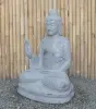  Product image 2 of the product “Seated Buddha made of Riverstone in Abhaya Position - gesture of fearlessness, H. 83cm. ”